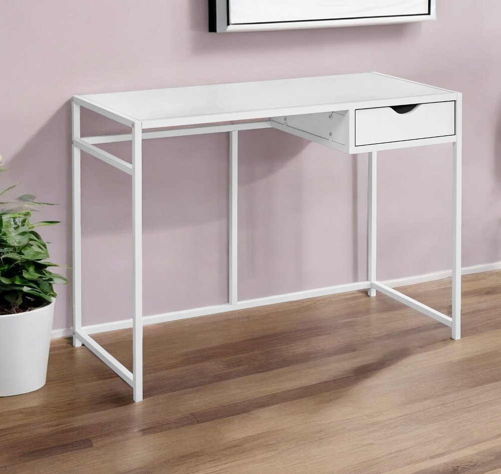 42" White Computer Desk