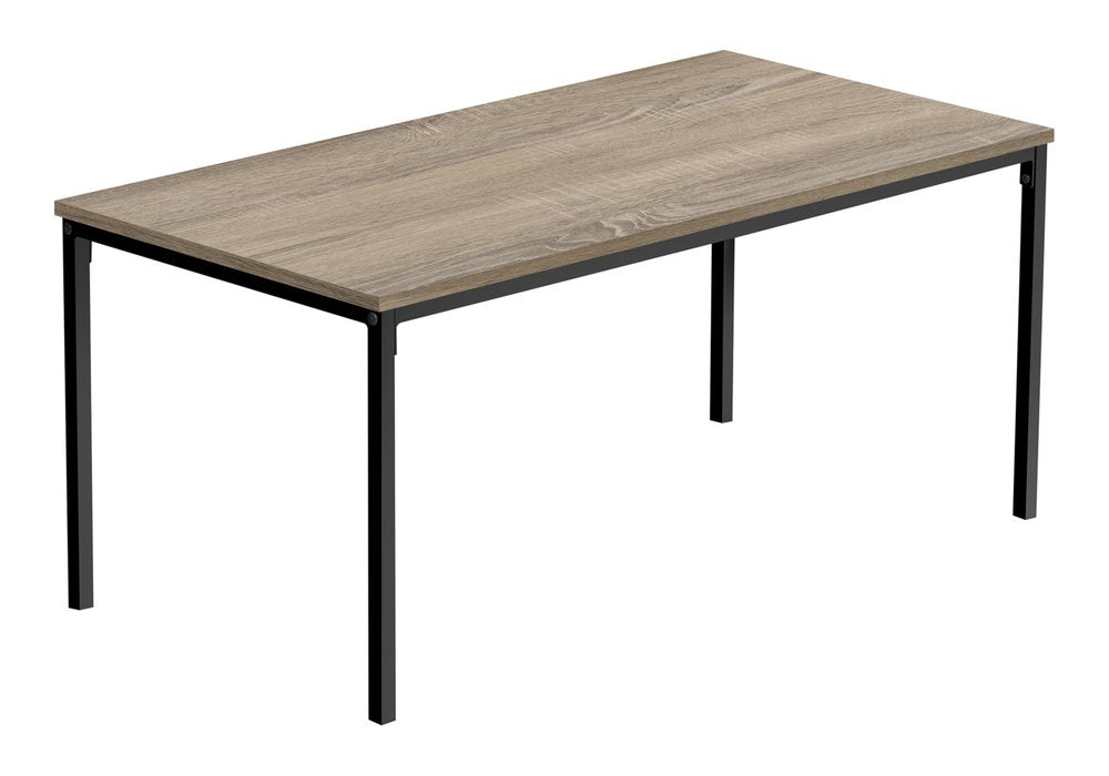 40" Taupe And Black Metal Coffee Table