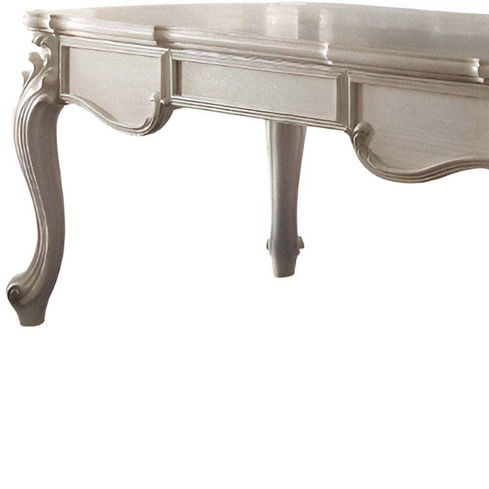 72" White Wood Executive Desk With Three Drawers