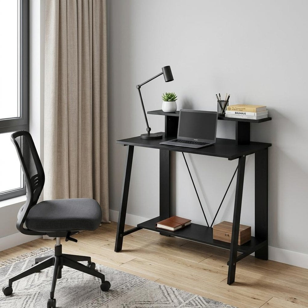 32" Black Writing Desk