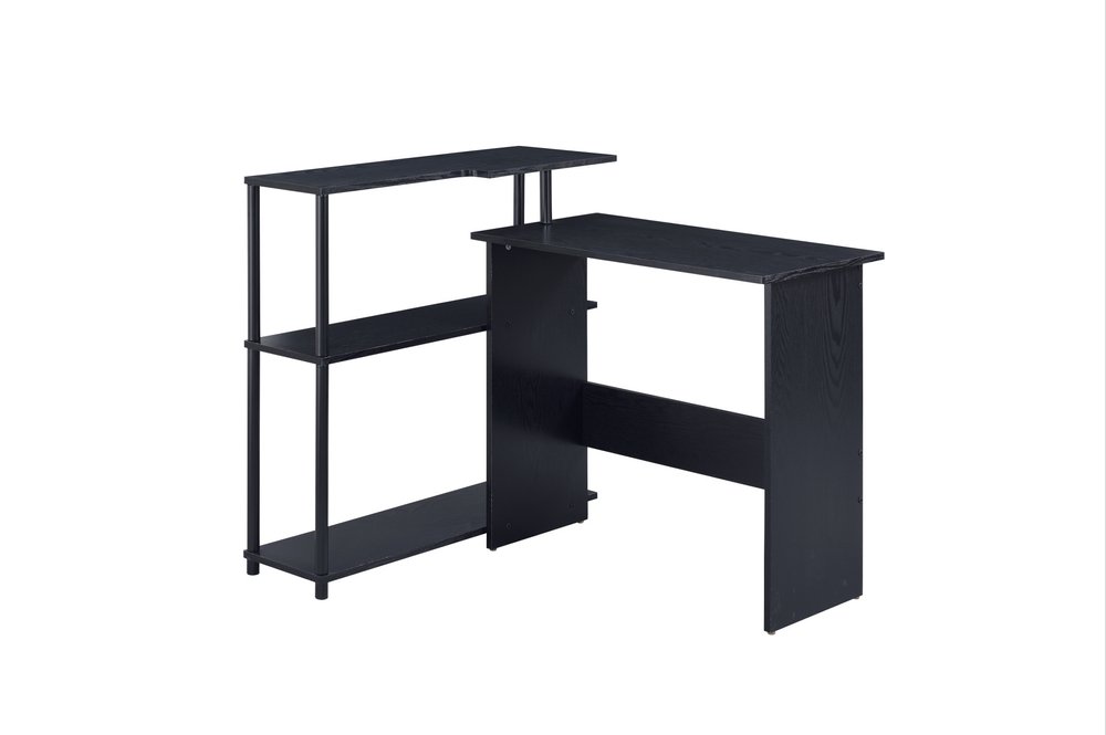 39" Black L Shape Writing Desk