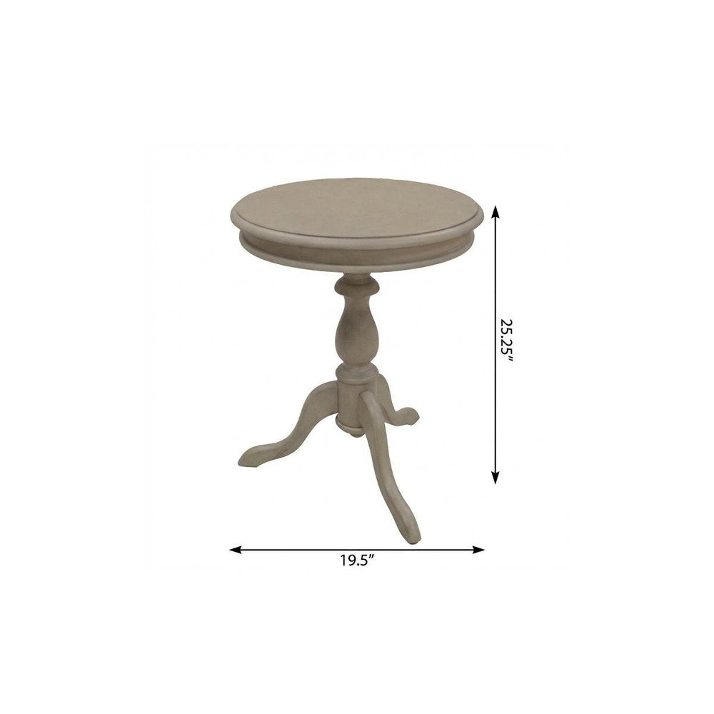 25" Taupe Gray Manufactured Wood Round End Table
