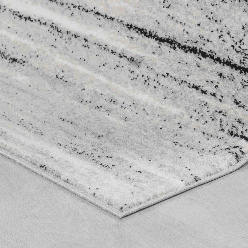 4' X 6' Grey Abstract Area Rug