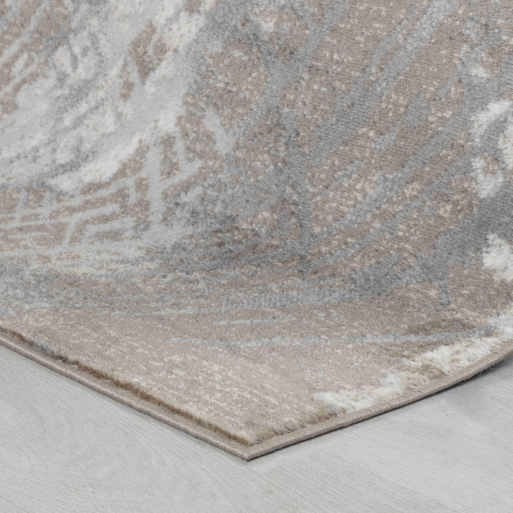 8' X 11' Brown Abstract Area Rug