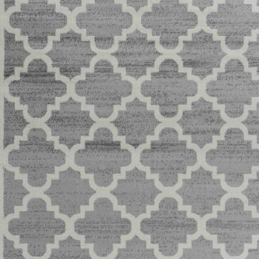 8' X 11' Grey Moroccan Area Rug