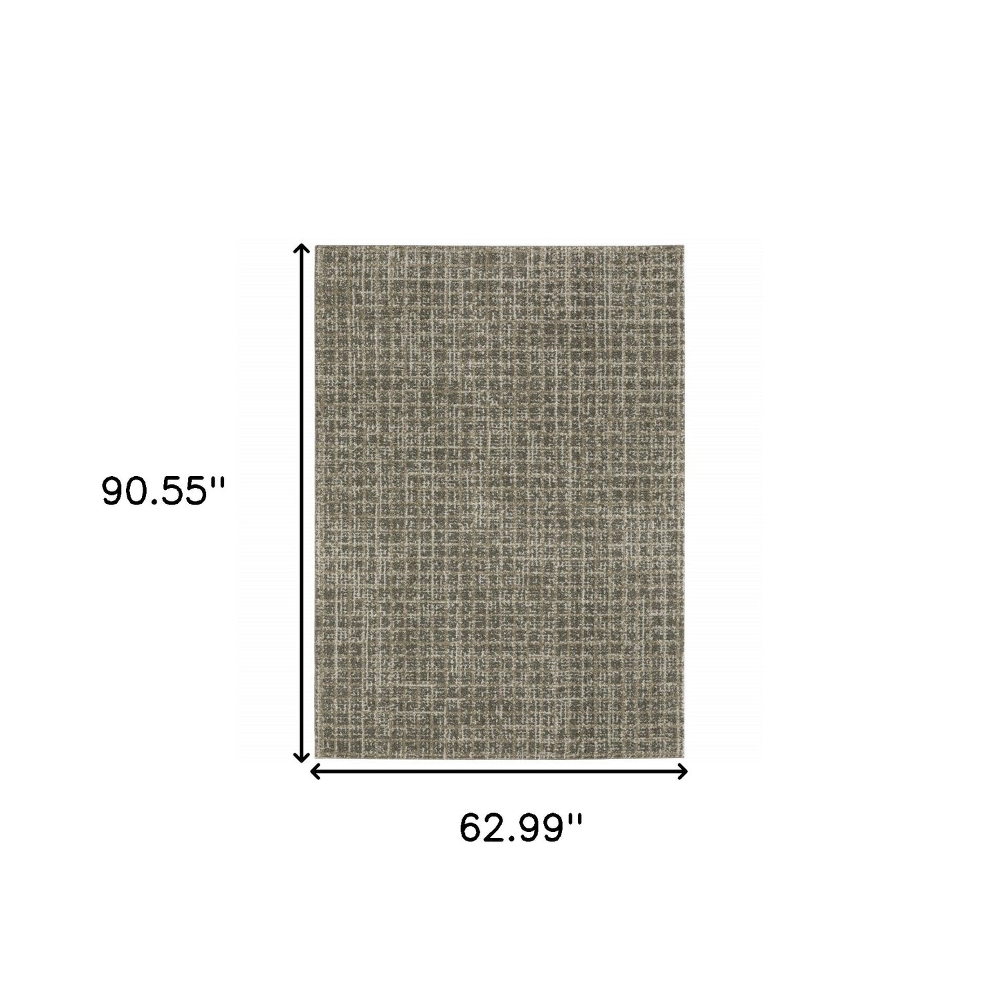 5' X 8' Brown And Beige Geometric Distressed Area Rug