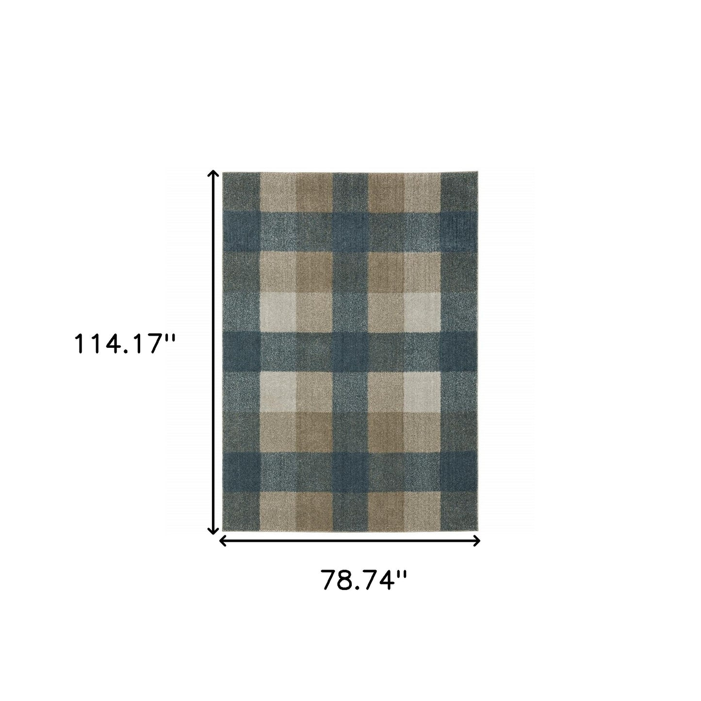 7' X 10' Tan and Gray Geometric Power Loom Area Rug