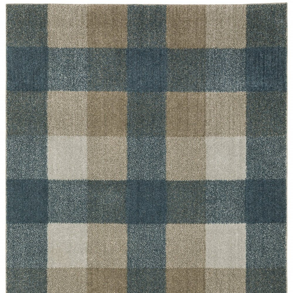 10' X 13' Tan and Gray Geometric Power Loom Area Rug