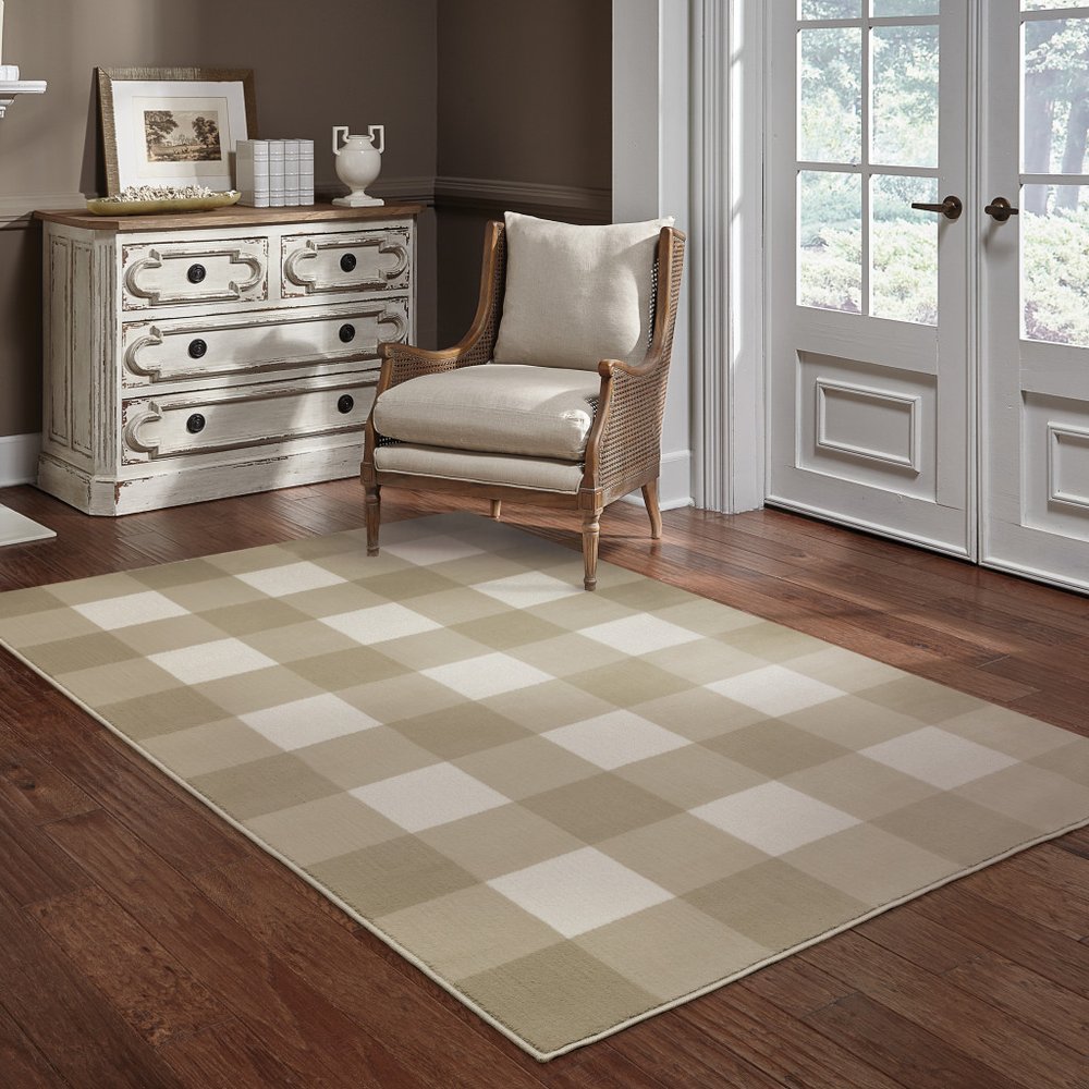 10' X 13' Beige And Ivory Geometric Distressed Area Rug