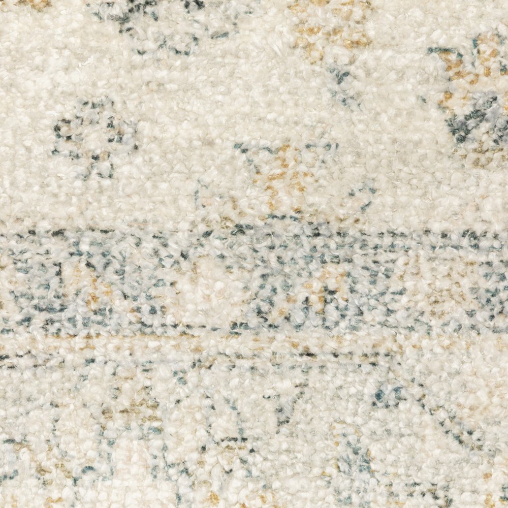 10' X 13' Beige And Charcoal Oriental Hand Loomed Distressed Area Rug With Fringe