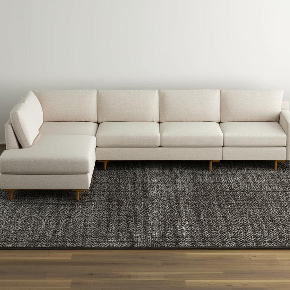 10' X 13' Gray Geometric Power Loom Area Rug