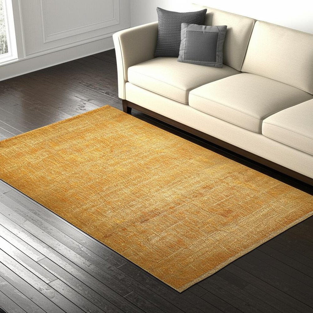 5' X 7' Brown Power Loom Area Rug