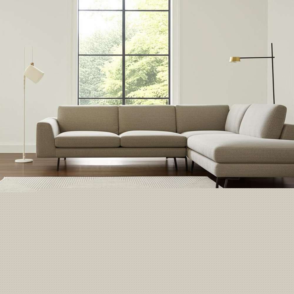 6' X 9' Beige and Ivory Geometric Power Loom Area Rug