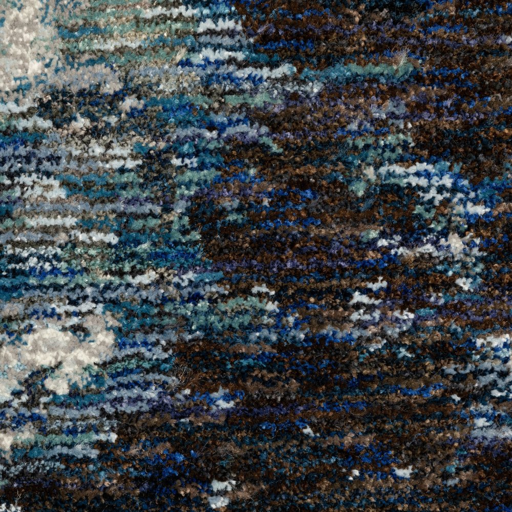 7' X 10' Gray Abstract Power Loom Area Rug