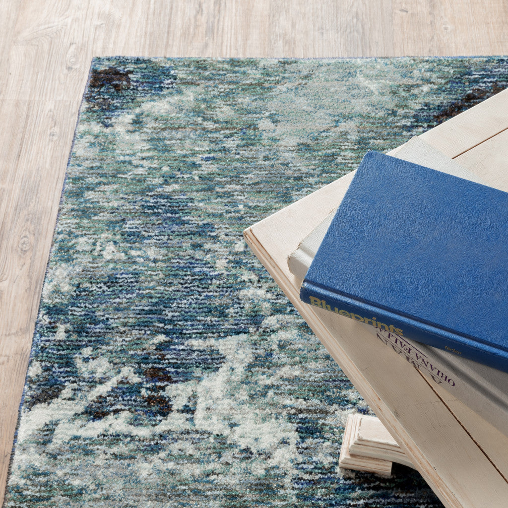 8' X 11' Gray Abstract Power Loom Area Rug