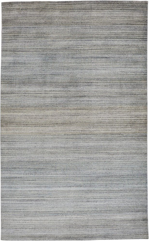 8' X 11' Blue and Gray Ombre Hand Woven Area Rug
