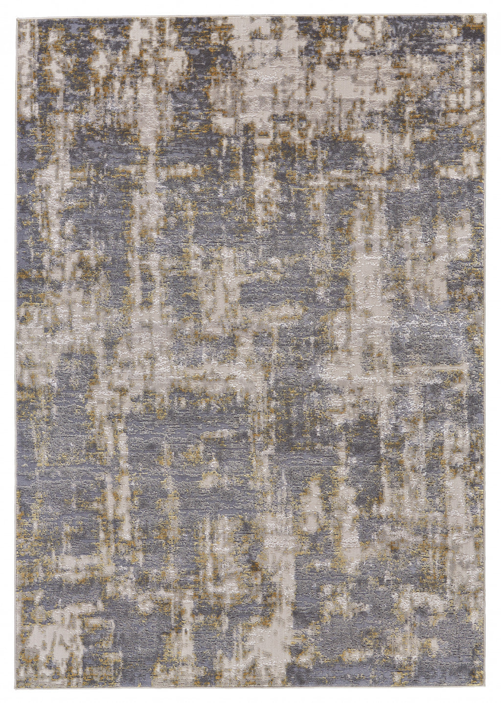 8' X 11' Gray Abstract Area Rug