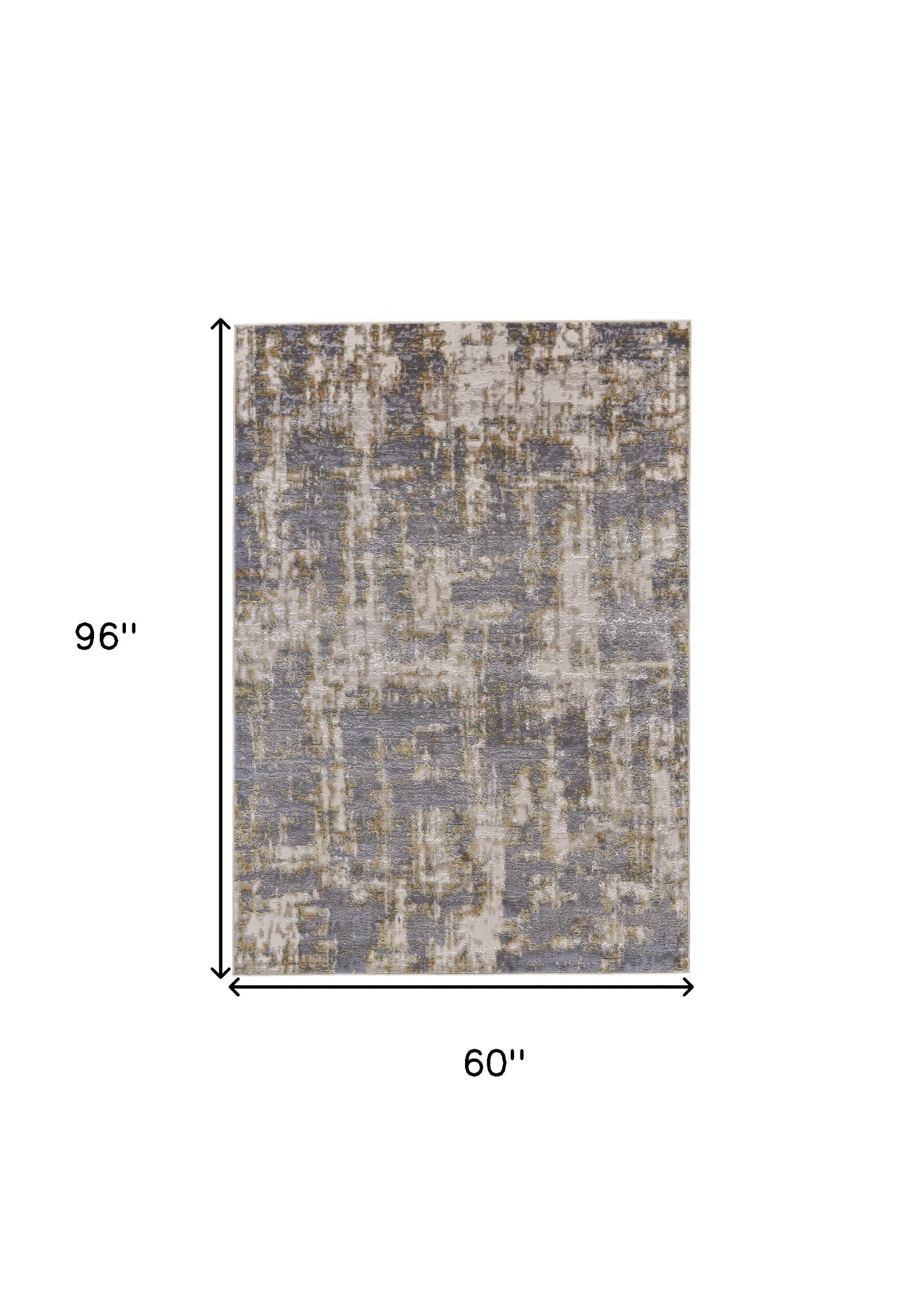 8' X 11' Gray Abstract Area Rug