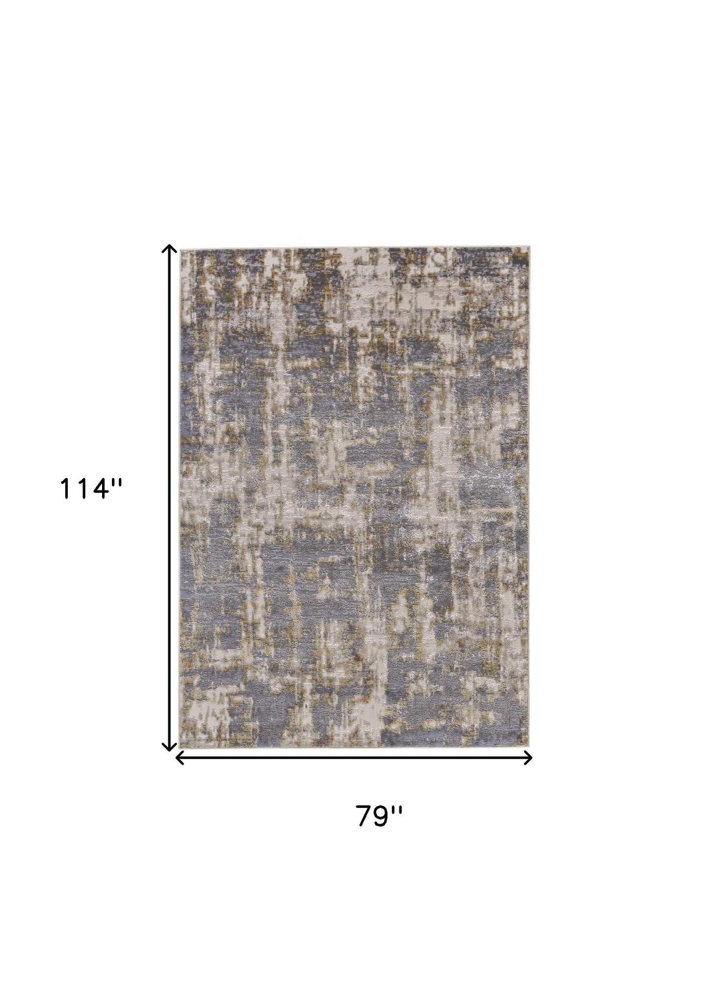 8' X 11' Gray Abstract Area Rug