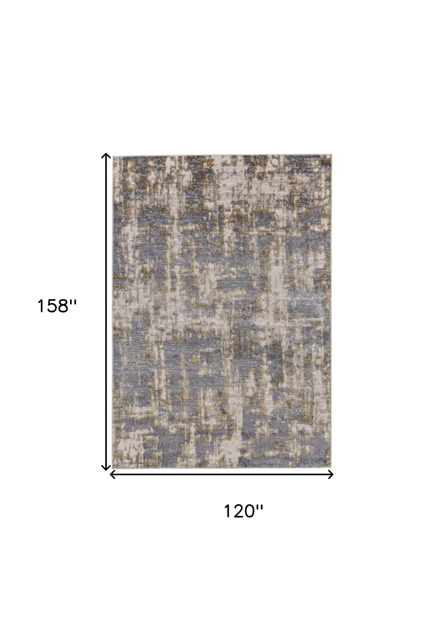 8' X 11' Gray Abstract Area Rug