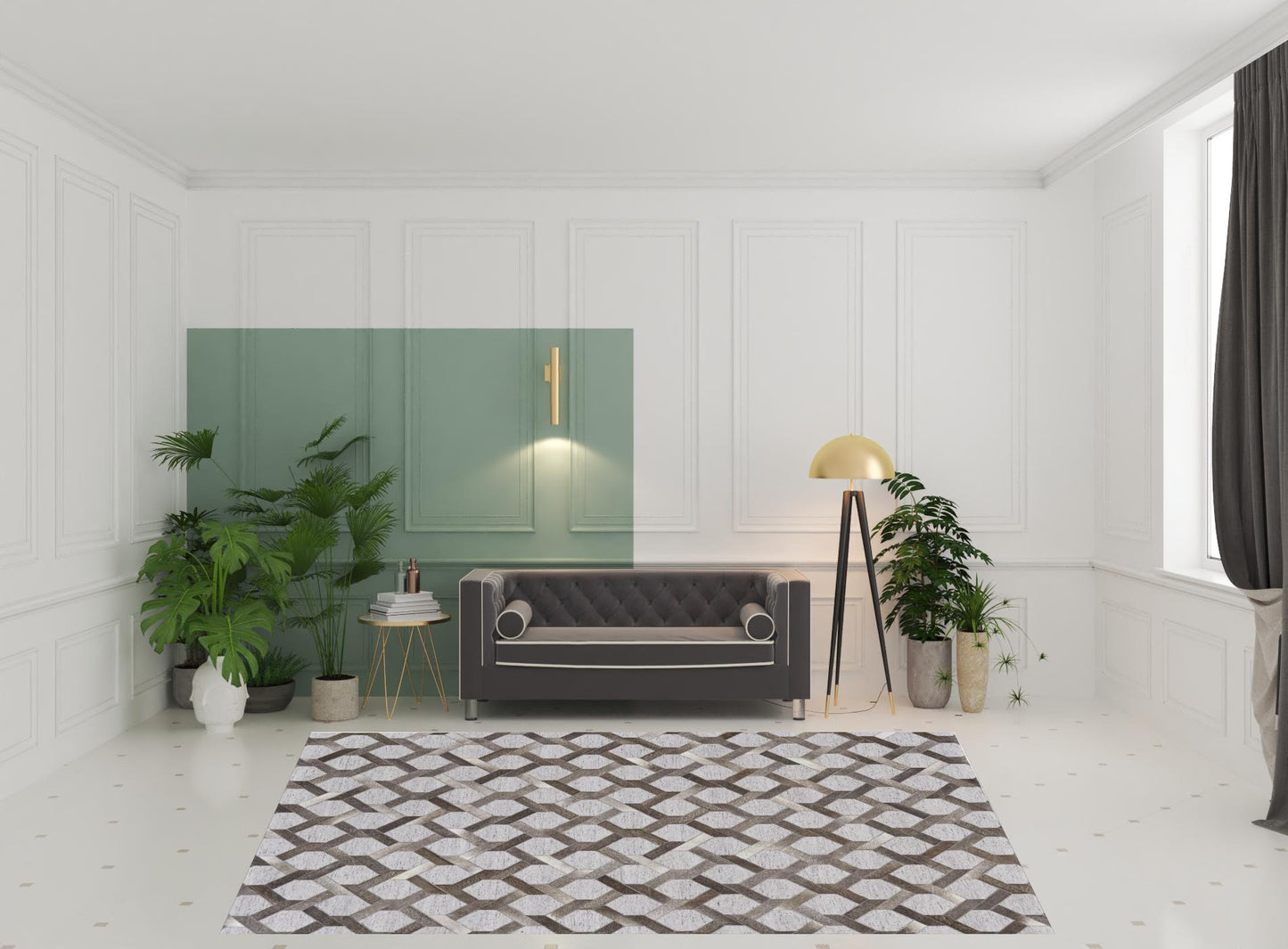 10' X 13' Gray Taupe And Silver Geometric Hand Woven Area Rug