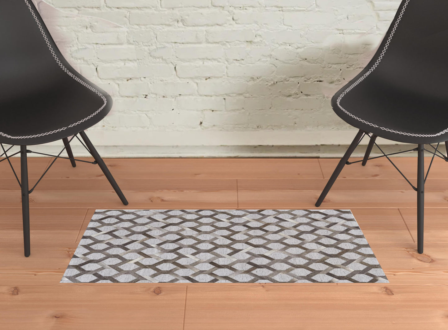 10' X 13' Gray Taupe And Silver Geometric Hand Woven Area Rug