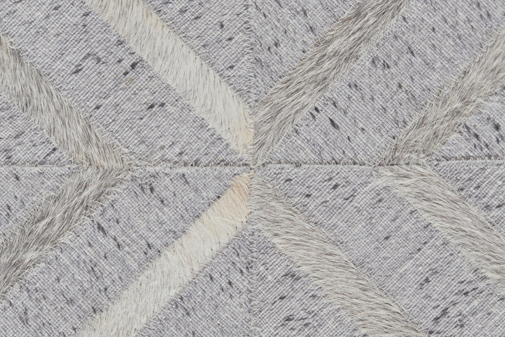 2' X 3' Gray Taupe And Ivory Geometric Hand Woven Area Rug