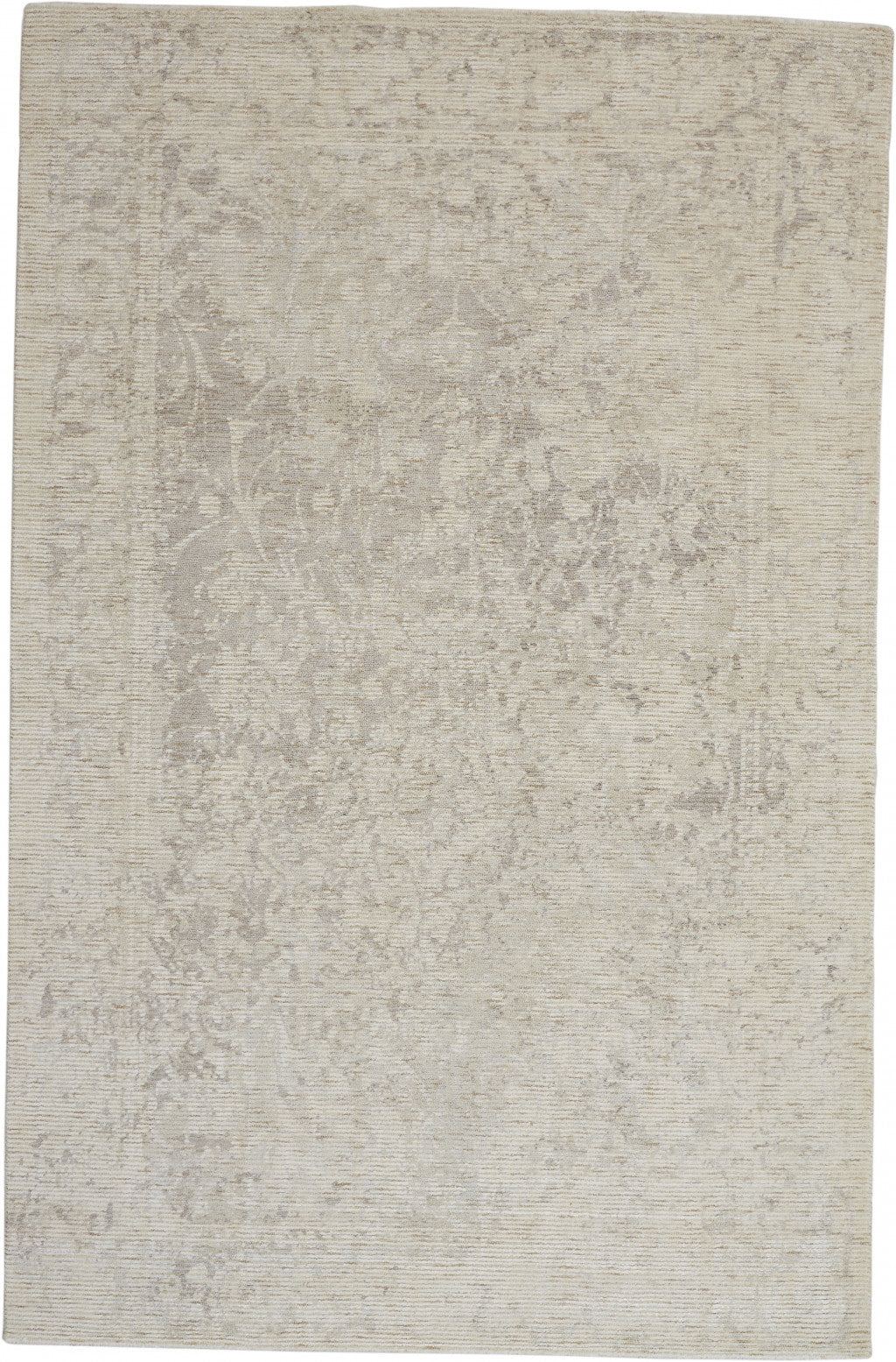 10' X 13' Ivory And Gray Abstract Hand Woven Area Rug