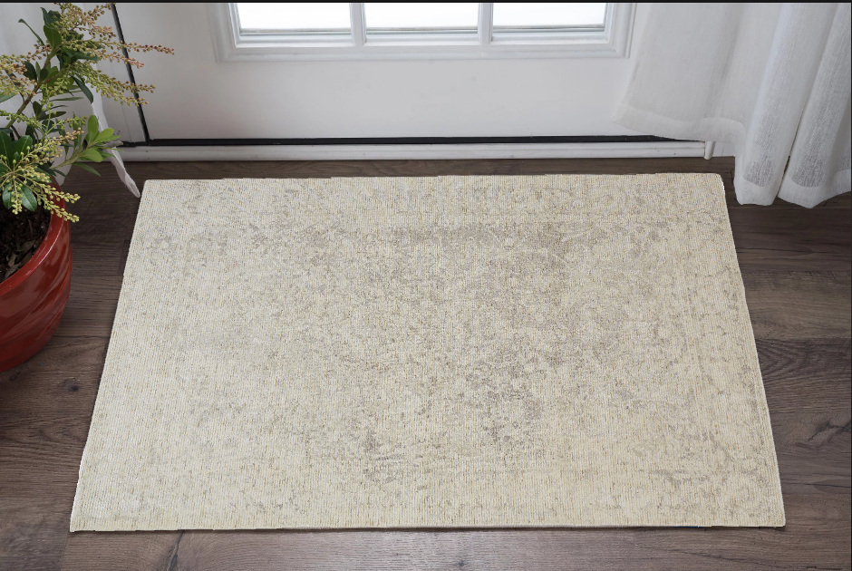 10' X 13' Ivory And Gray Abstract Hand Woven Area Rug
