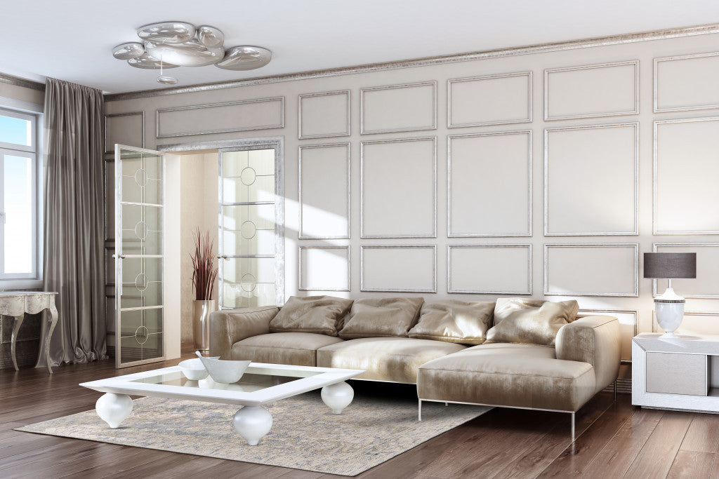 10' X 13' Ivory And Gray Abstract Hand Woven Area Rug