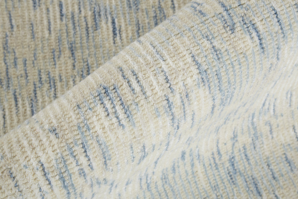 10' X 13' Ivory And Gray Abstract Hand Woven Area Rug