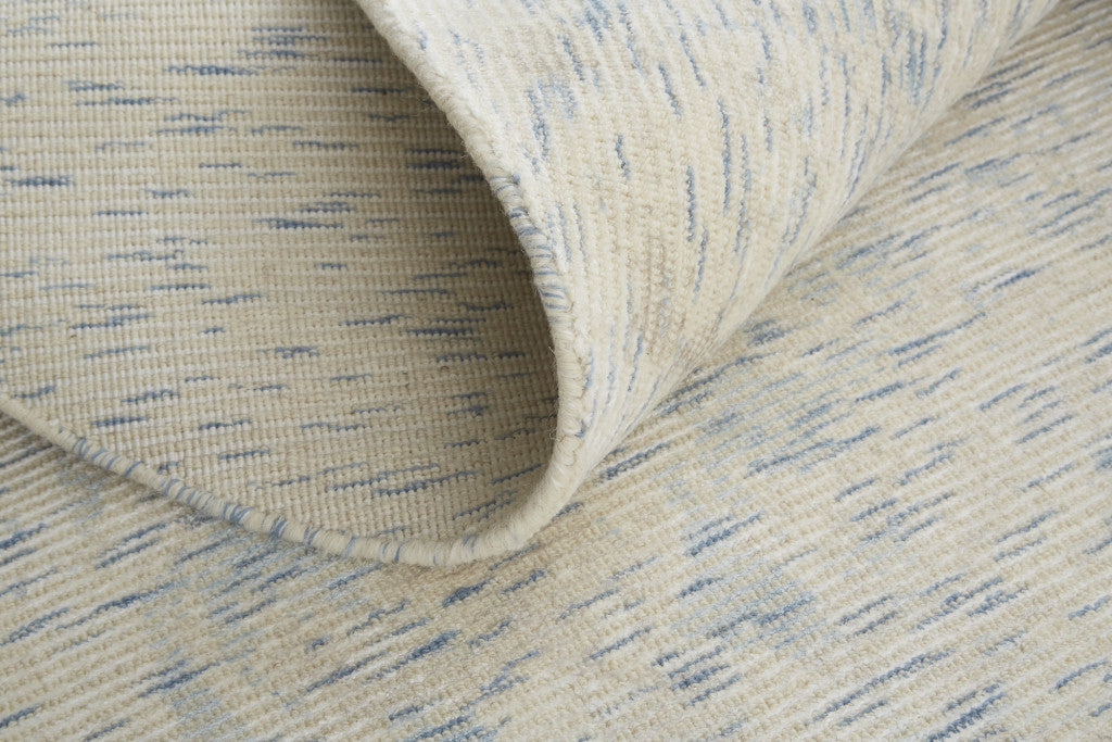 10' X 13' Ivory And Gray Abstract Hand Woven Area Rug