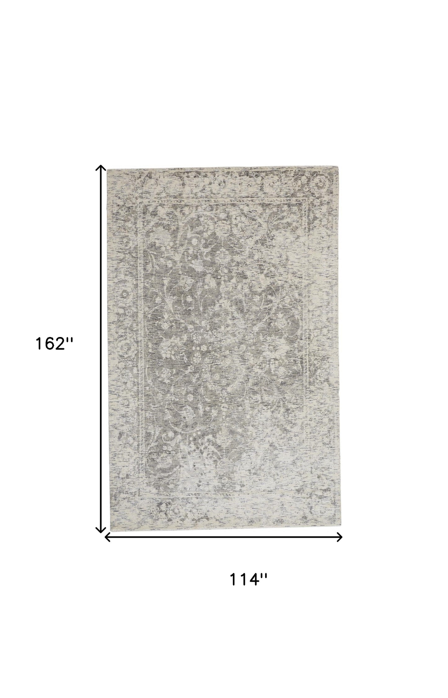 10' X 13' Ivory And Gray Abstract Hand Woven Area Rug