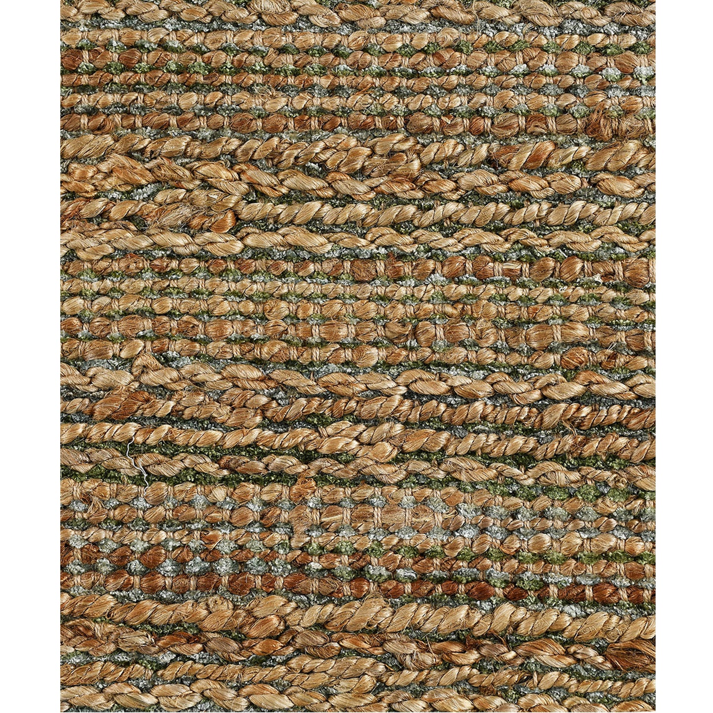 8' X 10' Green Abstract Hand Woven Non Skid Area Rug
