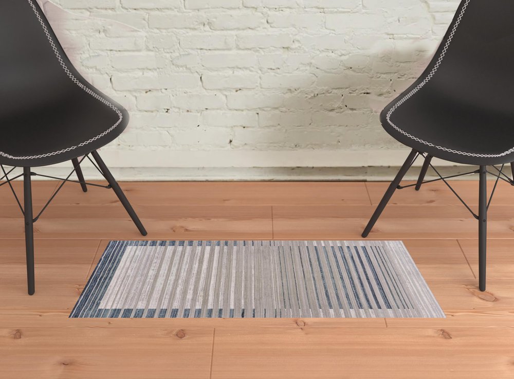 2' X 3' Cream Abstract Area Rug