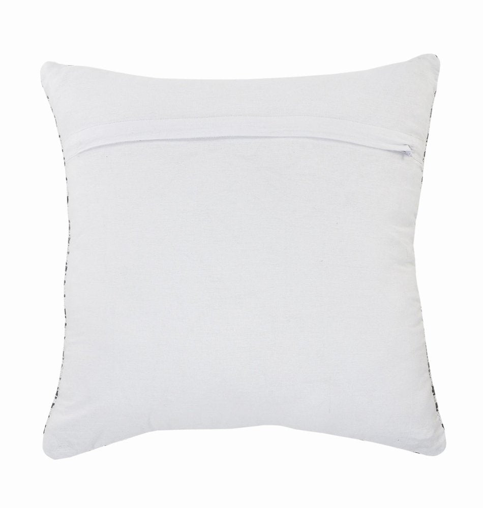 18" Black Gray and White Throw Pillow