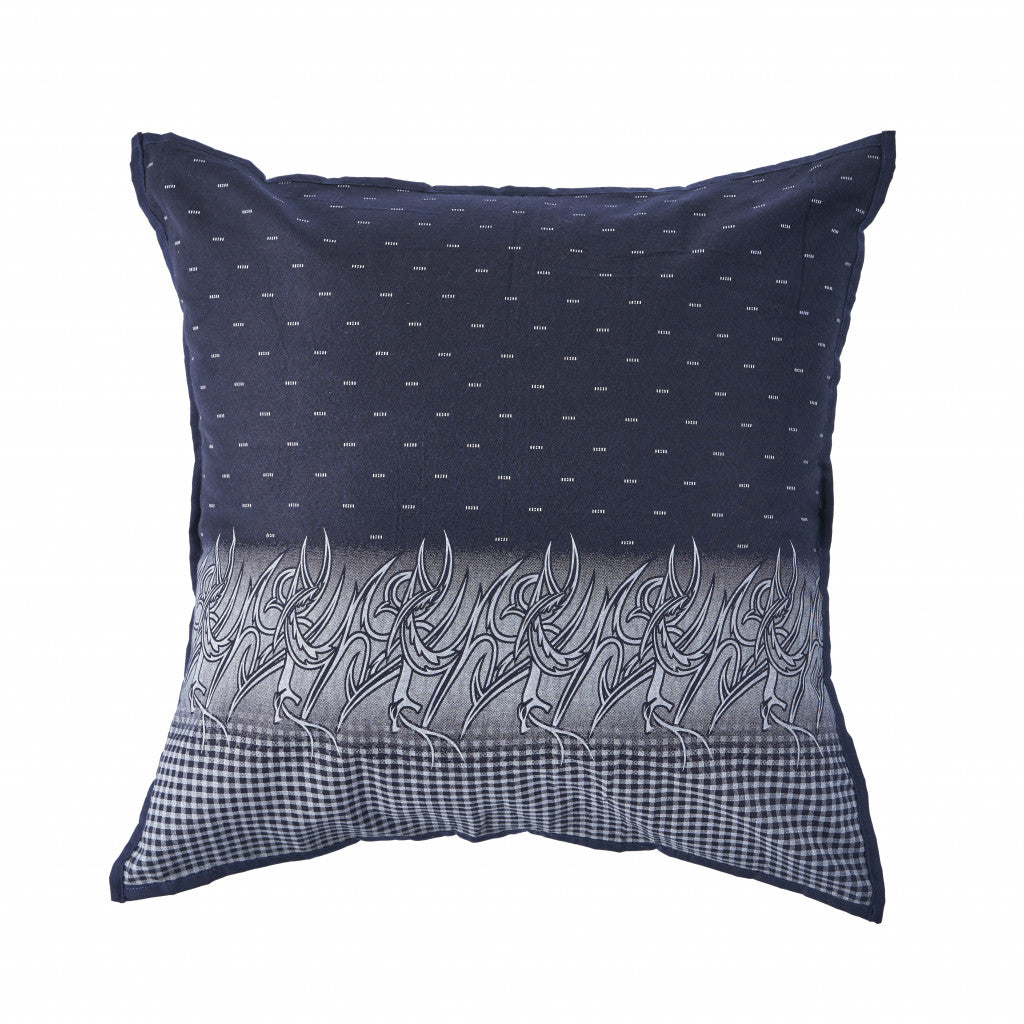 20" Black and Yellow Throw Pillow with Tassels
