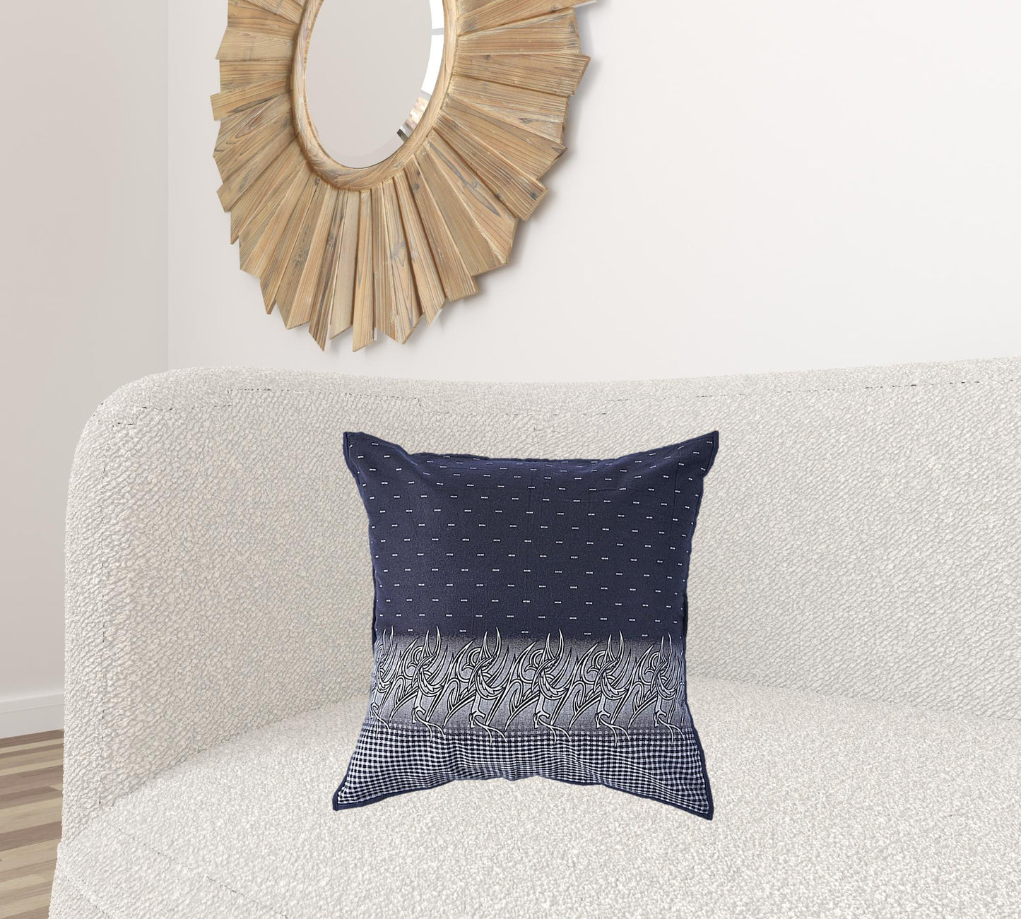 20" Black and Yellow Throw Pillow with Tassels
