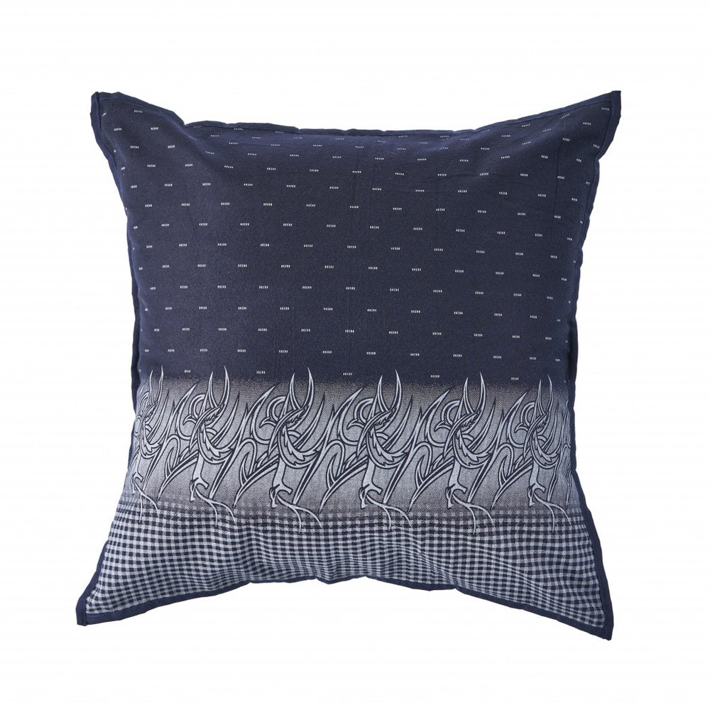 20" Black and Yellow Throw Pillow with Tassels