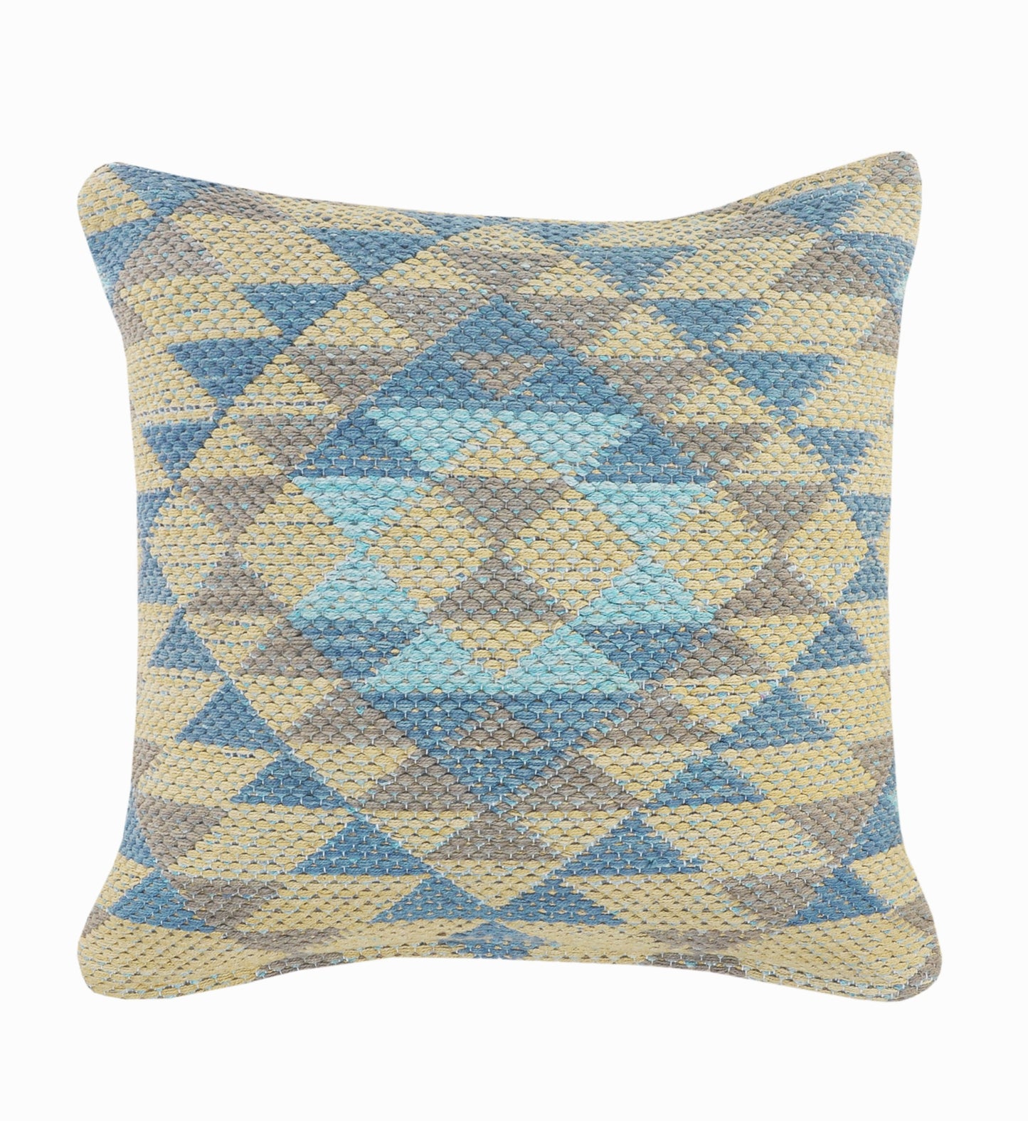 20" Black and Yellow Throw Pillow with Tassels