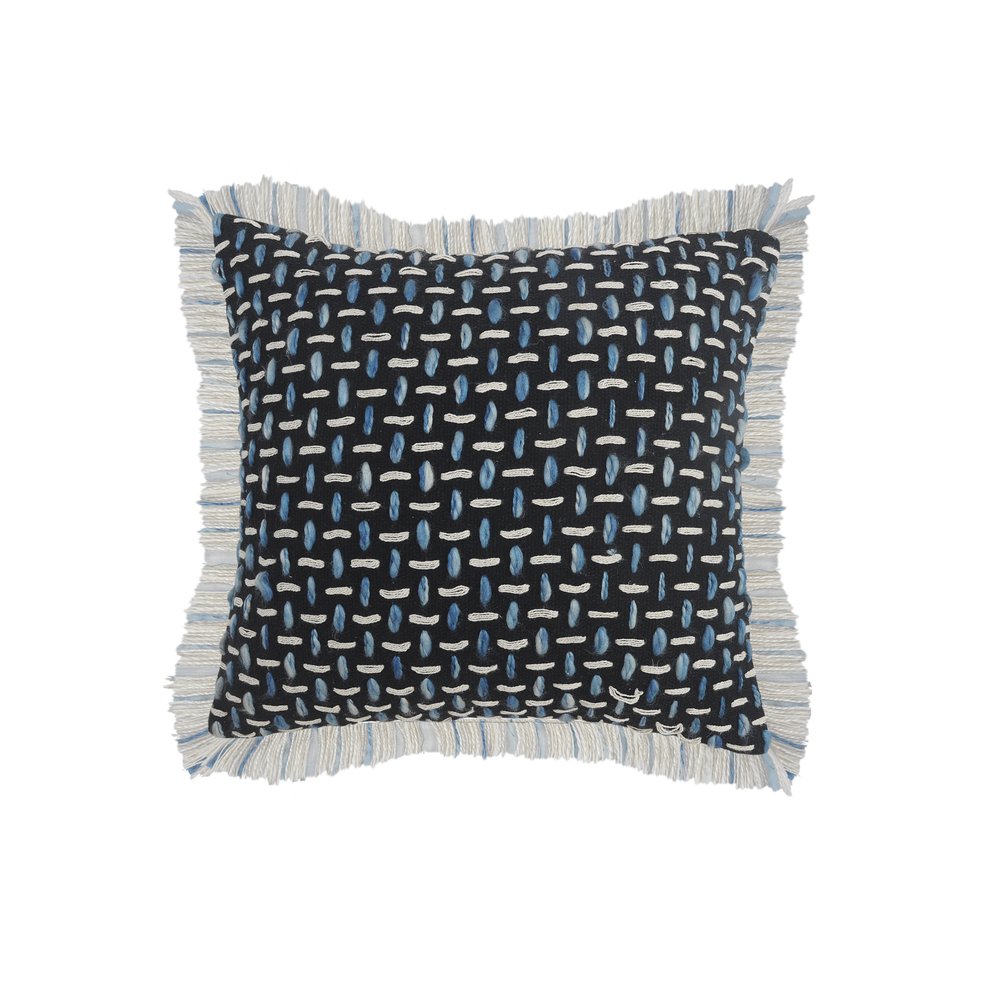 20" X 20" Black Gold And White Polyester And Cotton Blend Geometric Zippered Pillow
