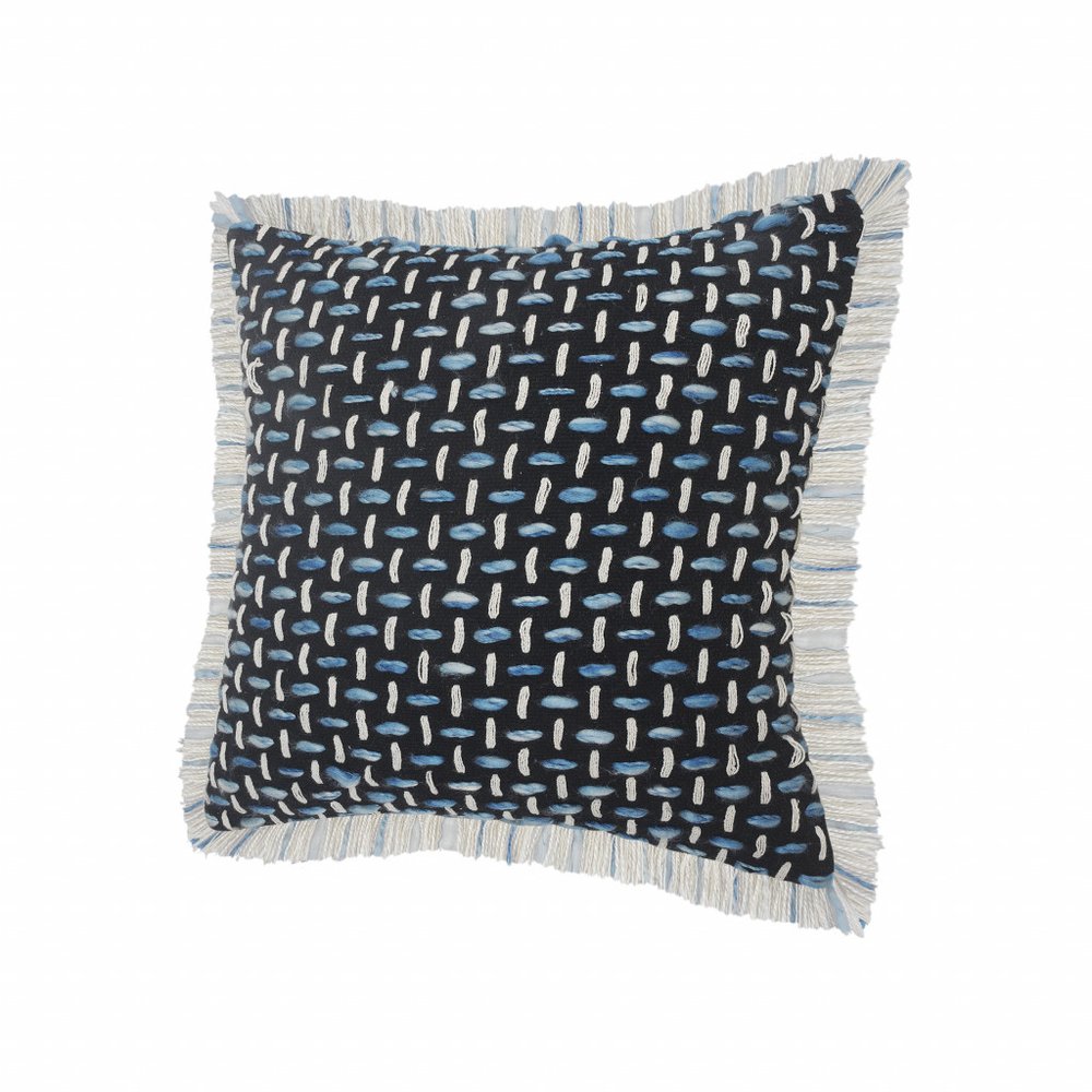 20" X 20" Black Gold And White Polyester And Cotton Blend Geometric Zippered Pillow
