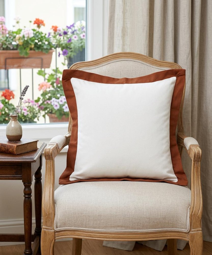 20" Black and White Throw Pillow