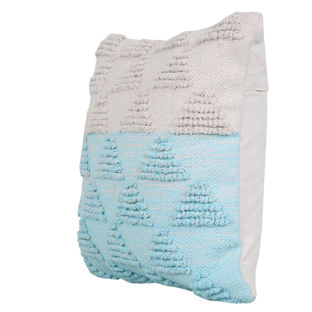 18" Gray and Beige Throw Pillow