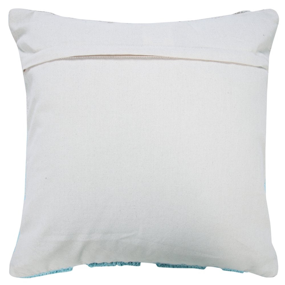 18" Gray and Beige Throw Pillow