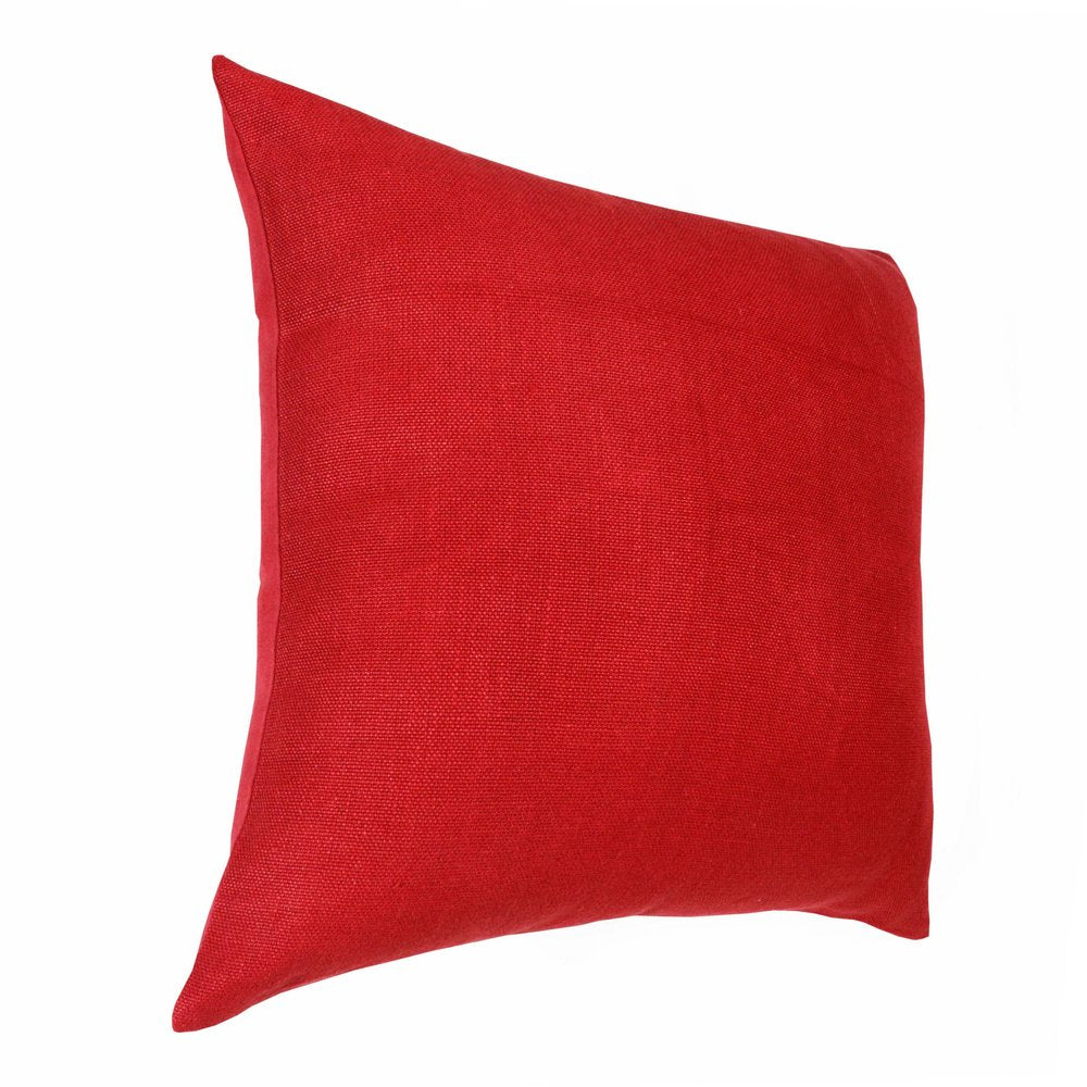 20" Brown Linen Throw Pillow