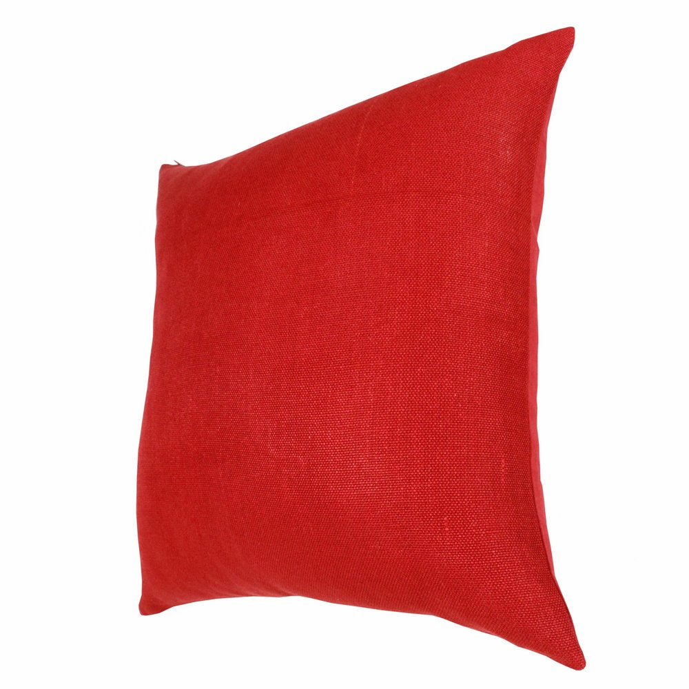 20" Brown Linen Throw Pillow