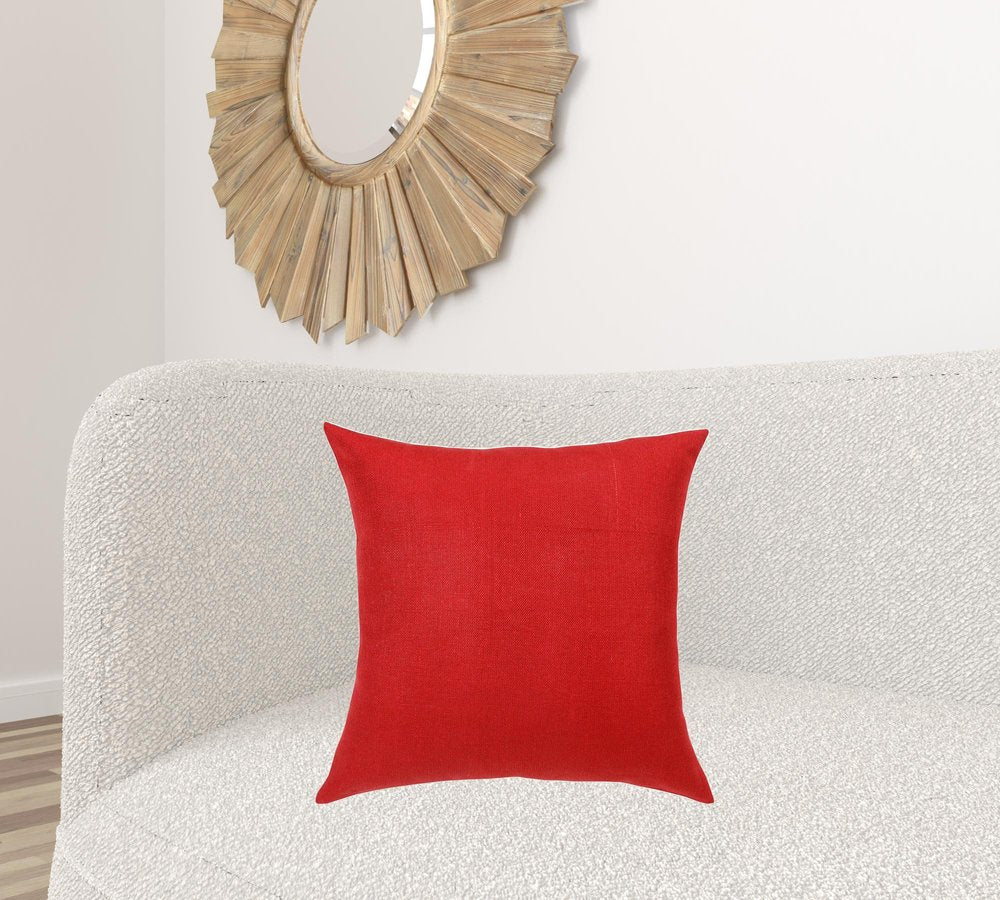 20" Brown Linen Throw Pillow