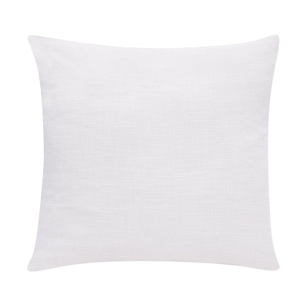 20" X 20" Brown Blue And Off-White 100% Cotton Abstract Zippered Pillow