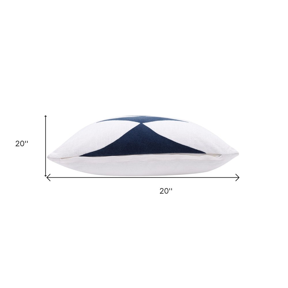 20" Black and White Throw Pillow